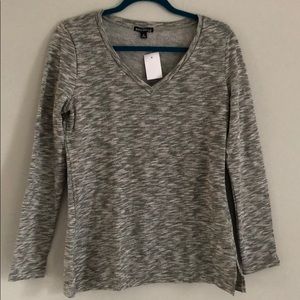 J. Crew Marled Grey V-Neck Shirt